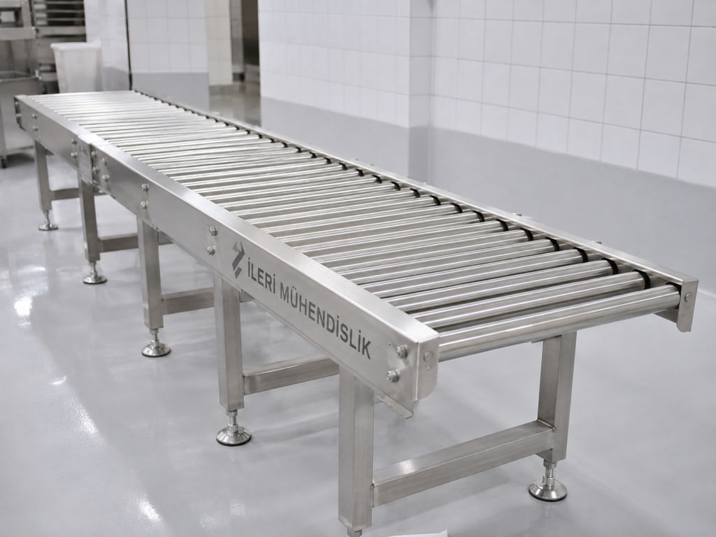 Paslanmaz avare rulolu konveyör