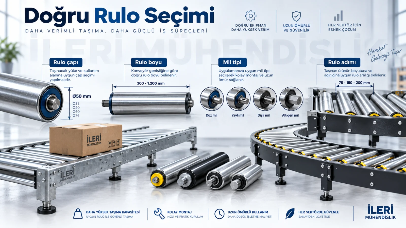 Konveyor Rulosu Secimi