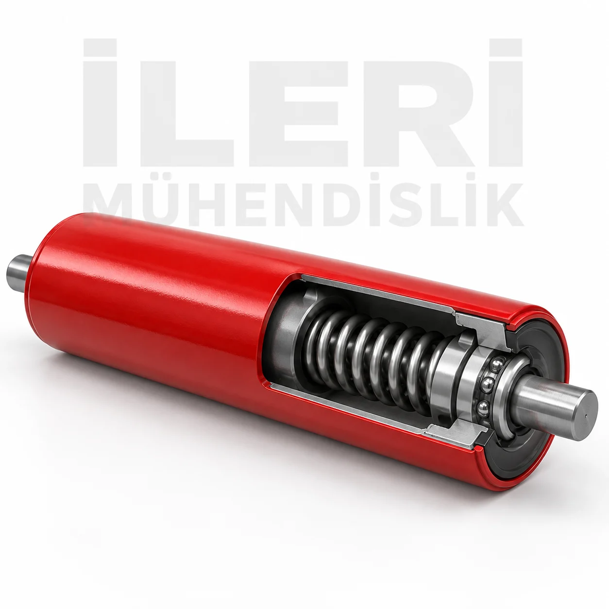 Tek taraf yaylı milli konveyör rulosu