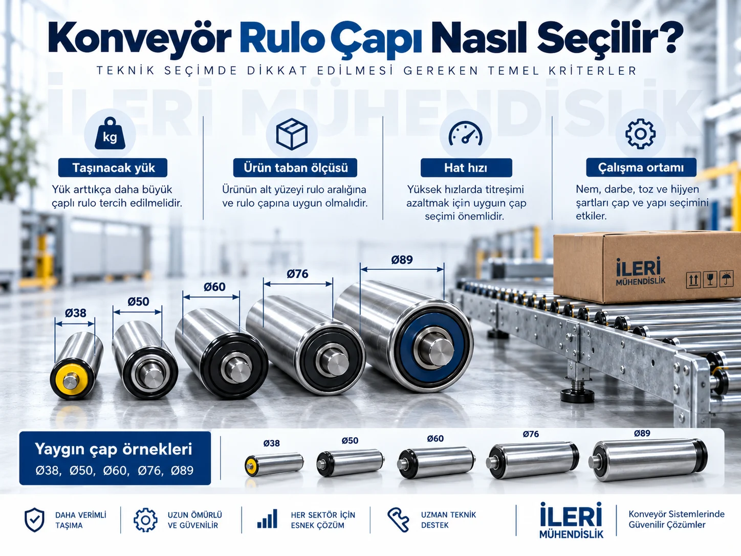 konveyor rulo capı nasıl secilir